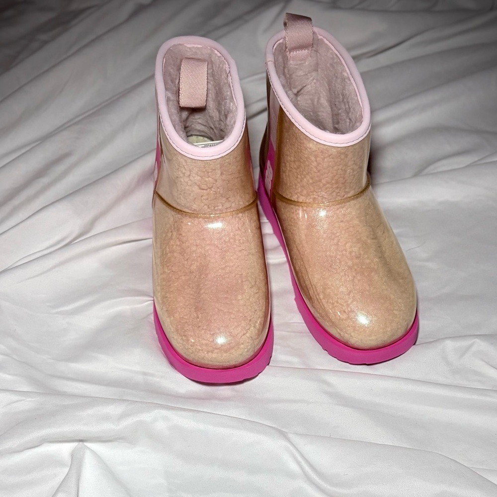 UGG Pink and Gold Winter Boots